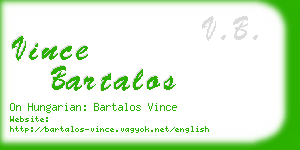 vince bartalos business card